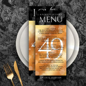 Elegant 49th Copper Wedding Jubileum Menu