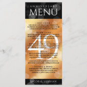Elegant 49th Copper Wedding Jubileum Menu (Voorkant)