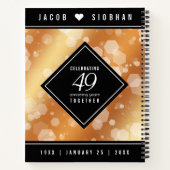 Elegant 49th Copper Wedding Jubileum Notitieboek (Achterkant)