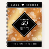 Elegant 49th Copper Wedding Jubileum Notitieboek (Voorkant)