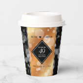 Elegant 49th Copper Wedding Jubileum Papieren Bekers (Achterkant)