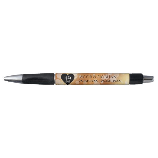 Elegant 49th Copper Wedding Jubileum Pen (Voorkant)