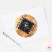 Elegant 49th Copper Wedding Jubileum Ronde Sticker (Envelop)