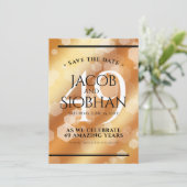 Elegant 49th Copper Wedding Jubileum Save The Date (Staand voorkant)