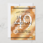 Elegant 49th Copper Wedding Jubileum Save The Date (Voorkant)