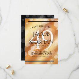 Elegant 49th Copper Wedding Jubileum Save The Date