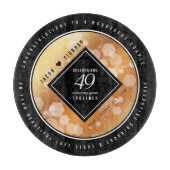 Elegant 49th Copper Wedding Jubileum Snijplank (Voorkant)