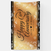 Elegant 49th Copper Wedding Jubileum Spandoek (Verticaal)