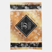 Elegant 49th Copper Wedding Jubileum Theedoek (Verticaal)