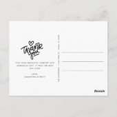 Elegant 4 Foto Collage Wedding Hartelijk dank Briefkaart (Achterkant)