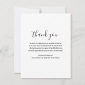 Elegant 4 Foto Funeral Bedankkaart (Achterkant)