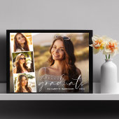 Elegant 4 Fotocollage Afstuderen Poster