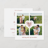 Elegant 4 Foto's Direct Engaged Couple Session Save The Date (Voorkant / Achterkant)