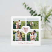 Elegant 4 Foto's Direct Engaged Couple Session Save The Date (Staand voorkant)