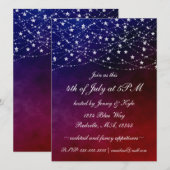 Elegant 4 juli Twinkle Lights Stars Party Kaart (Voorkant / Achterkant)