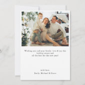 Elegant 4 Photo Collage Kerstfeestdag Kaart (Achterkant)