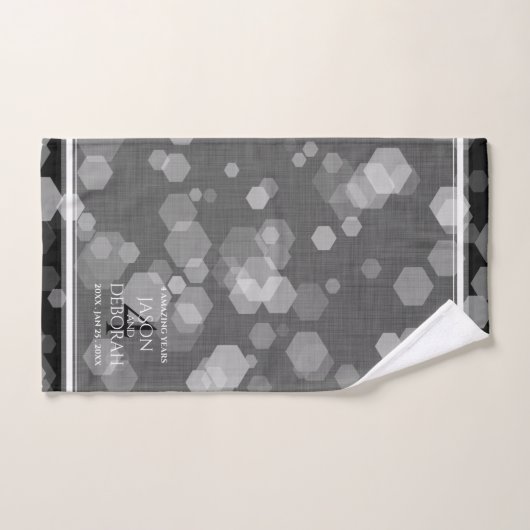 Elegant 4th Linen Wedding Jubileum Bad Handdoek (Handdoek)