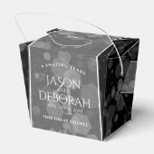 Elegant 4th Linen Wedding Jubileum Bedankdoosjes (Achterkant)