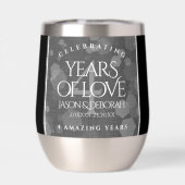 Elegant 4th Linen Wedding Jubileum Celebration (Achterkant)