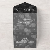 Elegant 4th Linen Wedding Jubileum Celebration All In One Uitnodiging (Buitenkant)