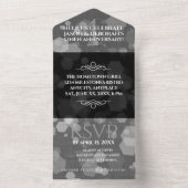Elegant 4th Linen Wedding Jubileum Celebration All In One Uitnodiging (Binnen)