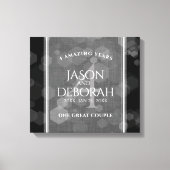 Elegant 4th Linen Wedding Jubileum Celebration Canvas Afdruk (Voorkant)