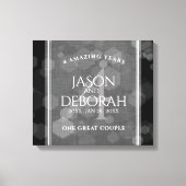 Elegant 4th Linen Wedding Jubileum Celebration Canvas Afdruk (Voorkant)
