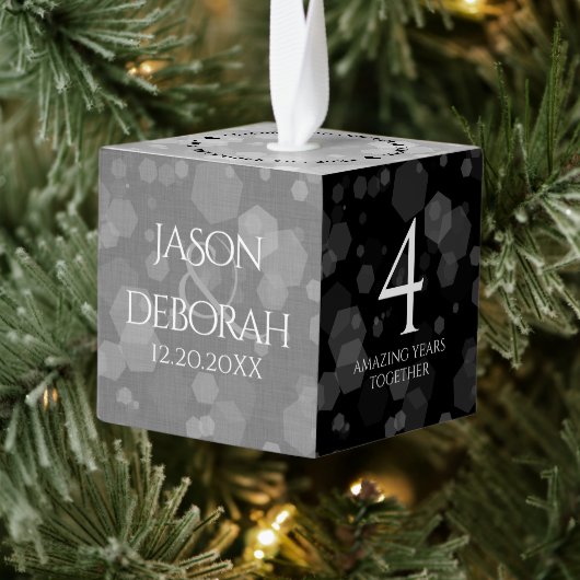 Elegant 4th Linen Wedding Jubileum Celebration Decoratie (Boom)