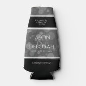 Elegant 4th Linen Wedding Jubileum Celebration Flesjeskoeler (Voorkant)