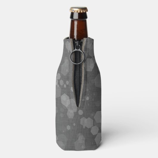 Elegant 4th Linen Wedding Jubileum Celebration Flesjeskoeler (Fles Achterkant)