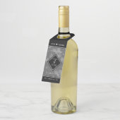 Elegant 4th Linen Wedding Jubileum Celebration Flessenhanger (Schuin)