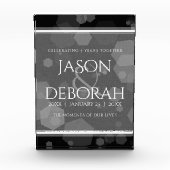 Elegant 4th Linen Wedding Jubileum Celebration Fotoblokken (Voorkant)