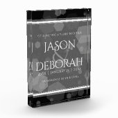 Elegant 4th Linen Wedding Jubileum Celebration Fotoblokken (Links)