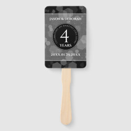 Elegant 4th Linen Wedding Jubileum Celebration Handwaaier