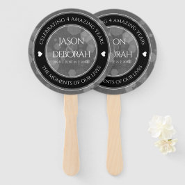 Elegant 4th Linen Wedding Jubileum Celebration Handwaaier