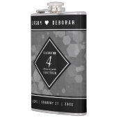 Elegant 4th Linen Wedding Jubileum Celebration Heupfles (Links)