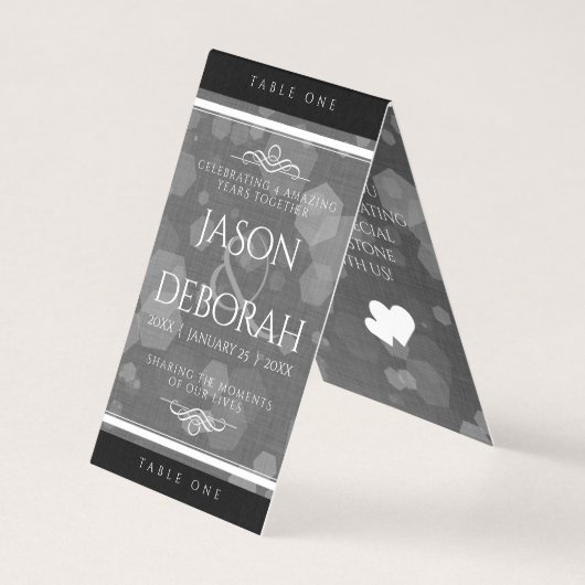 Elegant 4th Linen Wedding Jubileum Celebration Kaart (Voorkant)