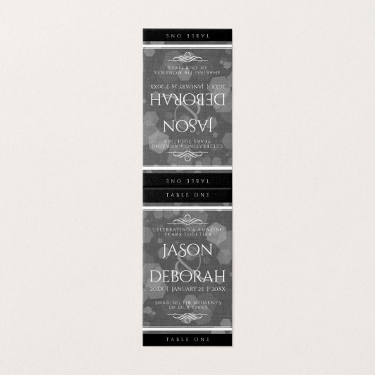 Elegant 4th Linen Wedding Jubileum Celebration Kaart (Buitenkant ongevouwen)