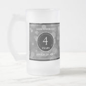 Elegant 4th Linen Wedding Jubileum Celebration Matglas Bierpul (Links)