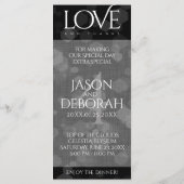 Elegant 4th Linen Wedding Jubileum Celebration Menu (Achterkant)