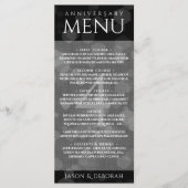 Elegant 4th Linen Wedding Jubileum Celebration Menu (Voorkant)