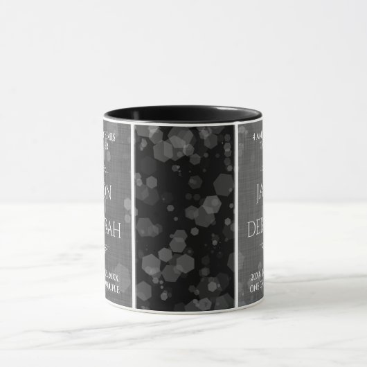 Elegant 4th Linen Wedding Jubileum Celebration Mok (Midden)