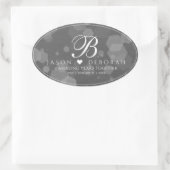 Elegant 4th Linen Wedding Jubileum Celebration Ovale Sticker (Tas)