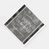 Elegant 4th Linen Wedding Jubileum Celebration Servet (Hoek)