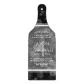 Elegant 4th Linen Wedding Jubileum Celebration Snijplank (Voorkant)