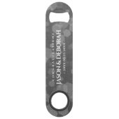 Elegant 4th Linen Wedding Jubileum Celebration Speed Flessenopener (Voorkant)