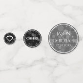 Elegant 4th Linen Wedding Jubileum Confetti (Achterkanten)