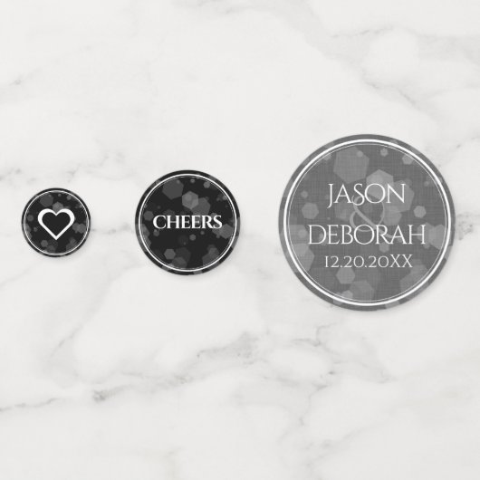 Elegant 4th Linen Wedding Jubileum Confetti (Achterkanten)