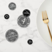 Elegant 4th Linen Wedding Jubileum Confetti (Groep)