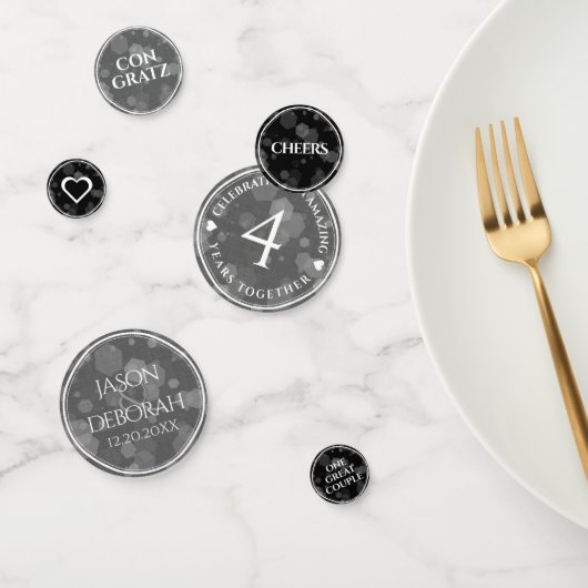 Elegant 4th Linen Wedding Jubileum Confetti (Groep)